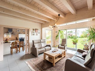 Blockhaus Felsblick von Fullwood Wohnblockhaus Ausbauhaus ab 430000€, Blockhaus Innenansicht 4