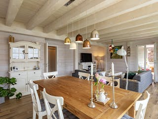 Blockhaus Heidelberg von Fullwood Wohnblockhaus Ausbauhaus ab 640000€, Blockhaus Innenansicht 2