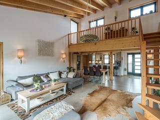 Blockhaus Neffelbach von Fullwood Wohnblockhaus Ausbauhaus ab 300000€, Pultdachhaus Innenansicht 2