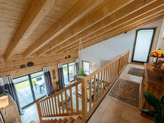 Blockhaus Neffelbach von Fullwood Wohnblockhaus Ausbauhaus ab 300000€, Pultdachhaus Innenansicht 9