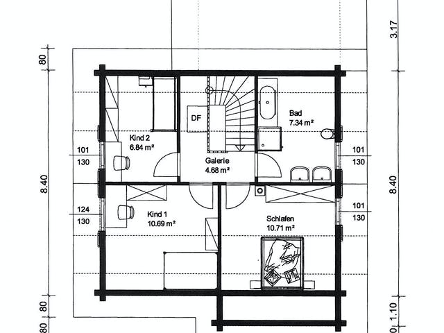 Blockhaus Gomadingen von Rems-Murr-Holzhaus Schlüsselfertig ab 432000€, Satteldach-Klassiker Grundriss 2