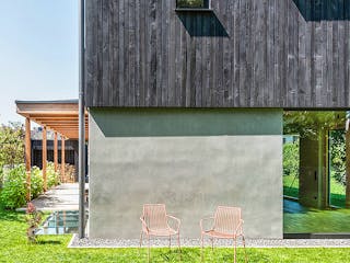 Fertighaus Das Einfamilienhaus T41 von GRUBER.HAUS, Satteldach-Klassiker Außenansicht 2