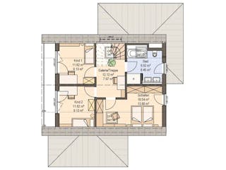 Fertighaus Haas Vivo 130 von Haas Fertigbau, Satteldach-Klassiker Grundriss 2