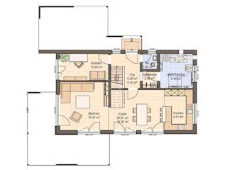 Fertighaus Haas Vivo 159 von Haas Fertigbau, Satteldach-Klassiker Grundriss 1