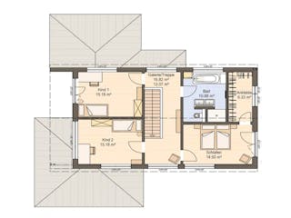 Fertighaus Haas Vivo 159 von Haas Fertigbau, Satteldach-Klassiker Grundriss 2