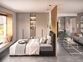 Fertighaus Haas Brava BT 84 von Haas Fertigbau Schlüsselfertig ab 323000€, Bungalow Innenansicht 1