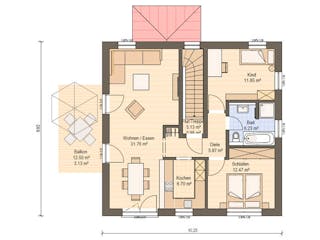 Fertighaus Haas Z 159 C von Haas Fertigbau - Mehrfamilienhäuser Schlüsselfertig ab 498000€, Stadtvilla Grundriss 2