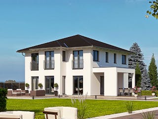 Fertighaus Haas O 163 B von Haas Fertigbau Ausbauhaus ab 262000€, Stadtvilla Außenansicht 1