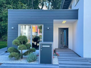 Fertighaus Haas MH Bad Vilbel J 142 von Haas Fertigbau Ausbauhaus ab 264000€, Satteldach-Klassiker Außenansicht 3