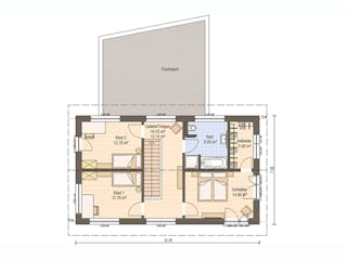 Fertighaus Haas MH Bad Vilbel J 142 von Haas Fertigbau Ausbauhaus ab 264000€, Satteldach-Klassiker Grundriss 2