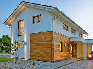 Fertighaus Haas MH Mannheim J 159 von Haas Fertigbau Ausbauhaus ab 284000€, Satteldach-Klassiker Außenansicht 2