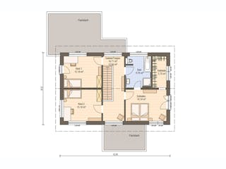 Fertighaus Haas MH Mannheim J 159 von Haas Fertigbau Ausbauhaus ab 284000€, Satteldach-Klassiker Grundriss 2
