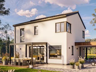 Fertighaus Haas Nova S130 A von Haas Fertigbau Schlüsselfertig ab 429527€, Satteldach-Klassiker Außenansicht 1