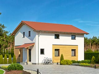 Fertighaus Haas O 130 B von Haas Fertigbau Ausbauhaus ab 227000€, Satteldach-Klassiker Außenansicht 1