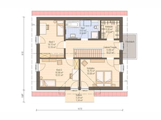 Fertighaus Haas O 155 A von Haas Fertigbau Ausbauhaus ab 240000€, Satteldach-Klassiker Grundriss 2