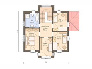 Fertighaus Haas S 122 A von Haas Fertigbau Ausbauhaus ab 211000€, Stadtvilla Grundriss 2