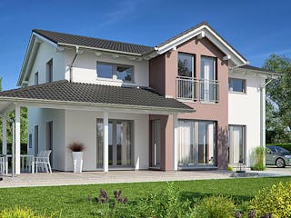 Fertighaus Haas S 154 C von Haas Fertigbau Ausbauhaus ab 246000€, Satteldach-Klassiker Außenansicht 1