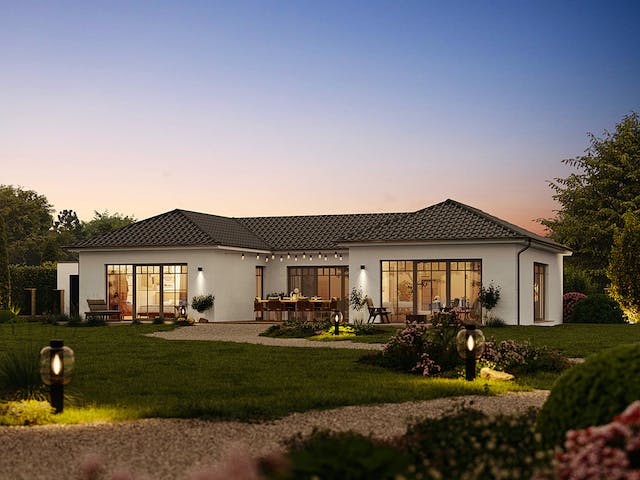 Fertighaus Bungalow 123 von Hanse Haus, Bungalow Außenansicht 1 Fertighaus Bungalow 123 von Hanse Haus, Bungalow Außenansicht 1