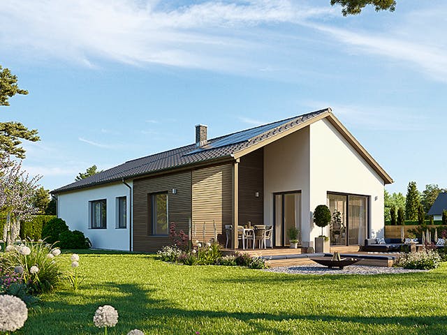 Fertighaus Bungalow 127 von Hanse Haus Schlüsselfertig ab 419578€, Bungalow Außenansicht 1