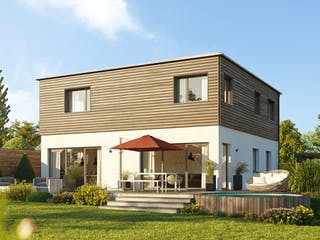 Fertighaus Cubus 167 von Hanse Haus Schlüsselfertig ab 459877€, Cubushaus Außenansicht 1