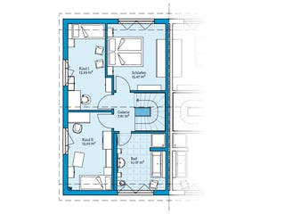 Fertighaus Doppelhaus 25-125 von Hanse Haus Schlüsselfertig ab 367522€, Satteldach-Klassiker Grundriss 2