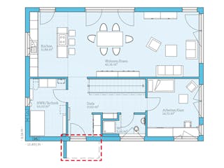 Fertighaus Variant 25-198 von Hanse Haus Schlüsselfertig ab 478269€, Satteldach-Klassiker Grundriss 1