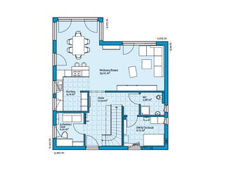 Fertighaus Variant 35-160 von Hanse Haus Schlüsselfertig ab 430034€, Satteldach-Klassiker Grundriss 1