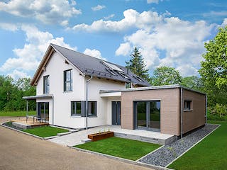 Fertighaus Variant 35-173 von Hanse Haus Schlüsselfertig ab 435167€, Satteldach-Klassiker Außenansicht 1