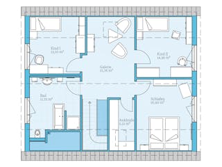 Fertighaus Variant 35-172 von Hanse Haus Schlüsselfertig ab 431835€, Satteldach-Klassiker Grundriss 2