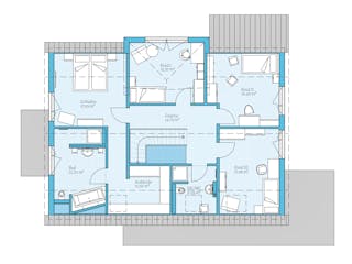 Fertighaus Variant 35-235 von Hanse Haus Schlüsselfertig ab 545451€, Satteldach-Klassiker Grundriss 2