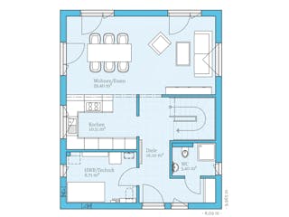Fertighaus Villa 133 von Hanse Haus Schlüsselfertig ab 390251€, Stadtvilla Grundriss 1