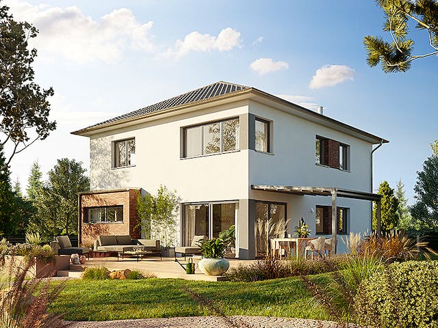 Fertighaus Villa 166 von Hanse Haus Schlüsselfertig ab 460354€, Stadtvilla Außenansicht 1 Fertighaus Villa 166 von Hanse Haus Schlüsselfertig ab 460354€, Stadtvilla Außenansicht 1