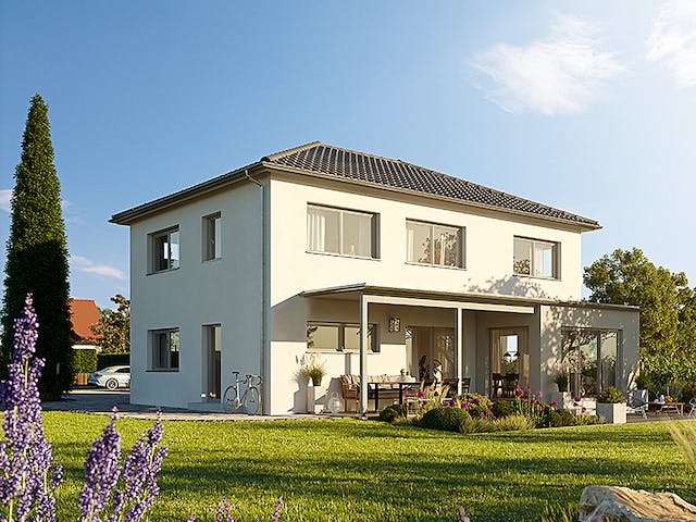 Fertighaus Villa 174 von Hanse Haus Schlüsselfertig ab 448595€, Stadtvilla Außenansicht 1