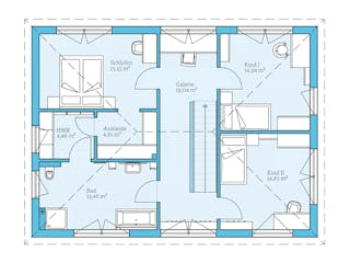 Fertighaus Villa 174 von Hanse Haus Schlüsselfertig ab 461978€, Stadtvilla Grundriss 2