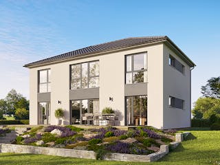 Fertighaus Villa 183 von Hanse Haus Schlüsselfertig ab 480280€, Stadtvilla Außenansicht 1