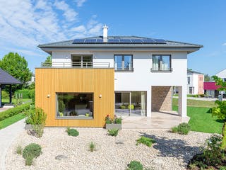 Fertighaus Ambition 157 W von HARTL HAUS Schlüsselfertig ab 541660€, Stadtvilla Außenansicht 1