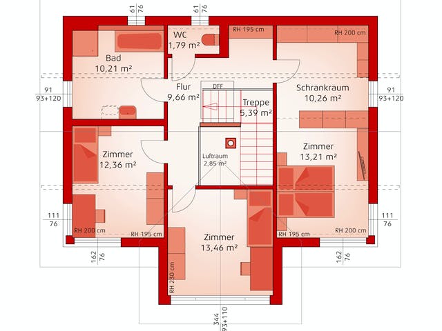 Fertighaus Classic 157 S von HARTL HAUS Schlüsselfertig ab 502320€, Satteldach-Klassiker Grundriss 2