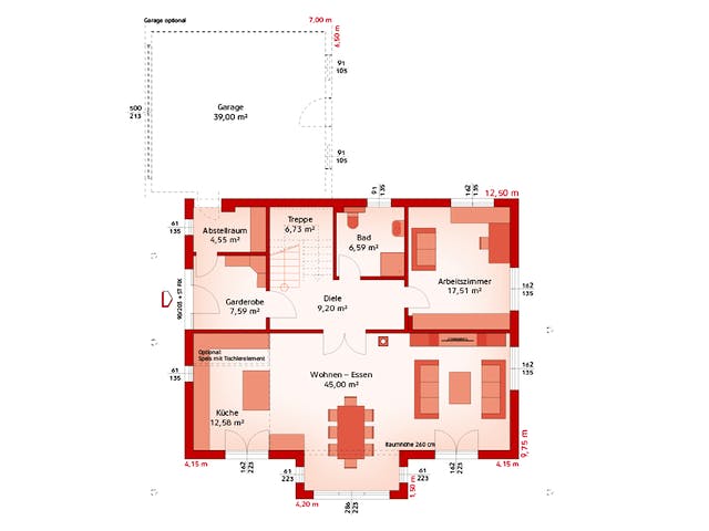 Fertighaus Classic 216 W von HARTL HAUS Schlüsselfertig ab 635970€, Stadtvilla Grundriss 1