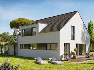 Massivhaus Classic 162.1 von Haus der Handwerker, Satteldach-Klassiker Außenansicht 1
