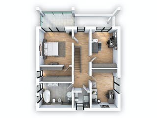 Massivhaus EFH Bauhaus 193 von hebelHAUS, Cubushaus Grundriss 2