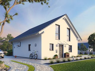 Massivhaus EFH Klassik 128 von hebelHAUS, Satteldach-Klassiker Außenansicht 1