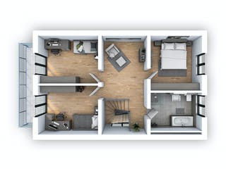 Massivhaus EFH Klassik 138 von hebelHAUS, Satteldach-Klassiker Grundriss 2