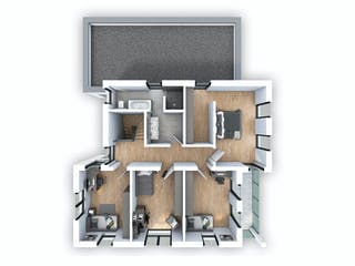 Massivhaus EFH PLUS Bauhaus 178 von hebelHAUS, Cubushaus Grundriss 2