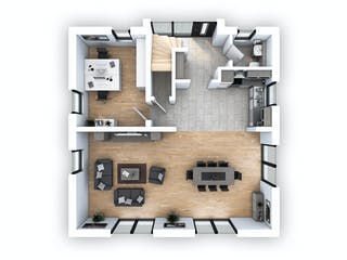 Massivhaus EFH Stadtvilla 153 von hebelHAUS, Stadtvilla Grundriss 1