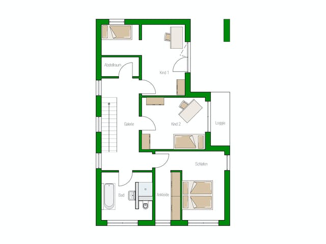 Massivhaus Alicante von HELMA MASSIVHAUS Schlüsselfertig ab 434100€, Cubushaus Grundriss 2