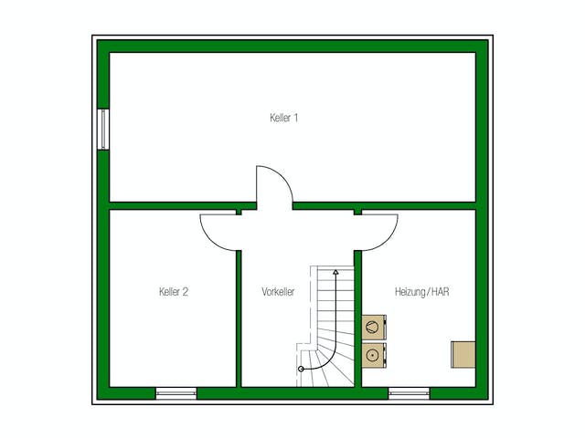 Massivhaus Davos von HELMA MASSIVHAUS Schlüsselfertig ab 316650€, Satteldach-Klassiker Grundriss 3