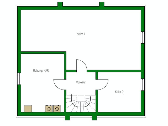 Massivhaus Dresden von HELMA MASSIVHAUS Schlüsselfertig ab 378550€, Stadtvilla Grundriss 3