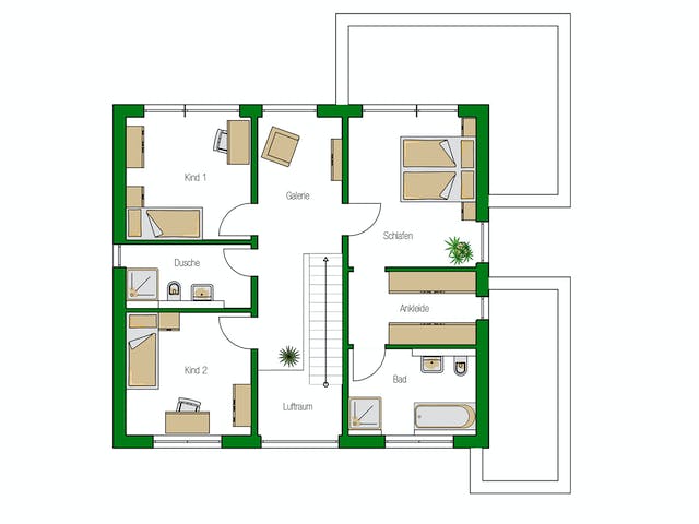 Massivhaus Lugano von HELMA MASSIVHAUS Schlüsselfertig ab 480750€, Cubushaus Grundriss 2