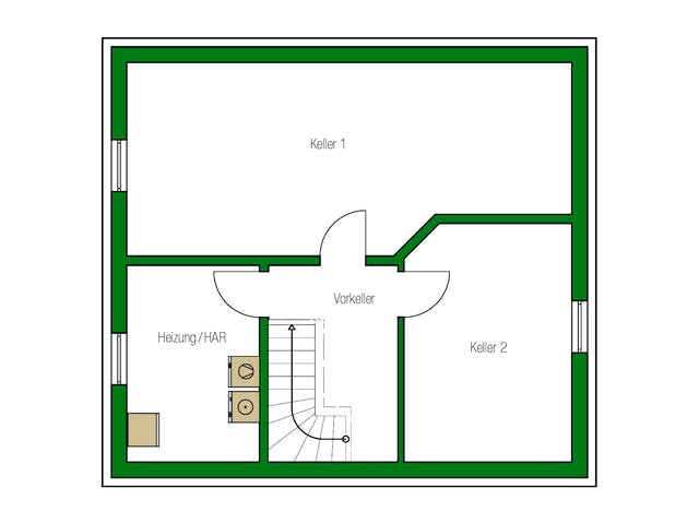 Massivhaus Toulouse von HELMA MASSIVHAUS Schlüsselfertig ab 322850€, Stadtvilla Grundriss 3