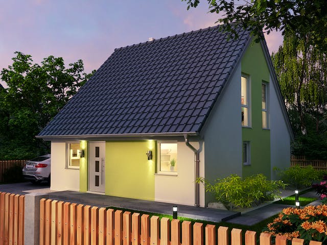 Massivhaus Turin von HELMA MASSIVHAUS Schlüsselfertig ab 298650€, Satteldach-Klassiker Außenansicht 3